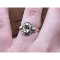 echt zilveren ring met citrien